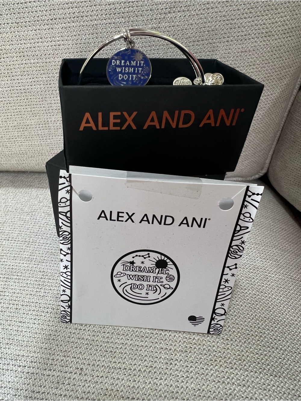 Alex and Ani Silver Bangle with Charms